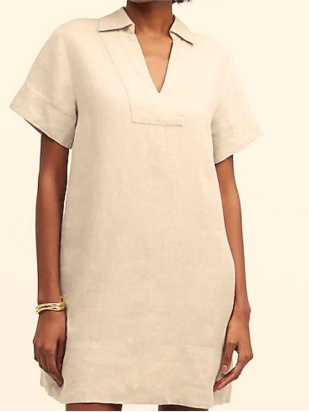 Madewell Palma Linen Collared mini dress